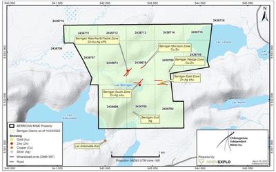 TomaGold projet Berrigan près de Chibougamau