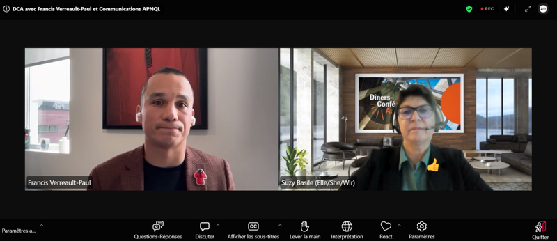 Capture d’écran Webinaire | Francis Verreault-Paul