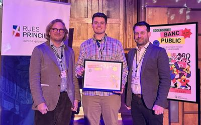 Olivier Legault, DG Rues Principales, Isaac Juteau et Tommy Auger-Cadieux