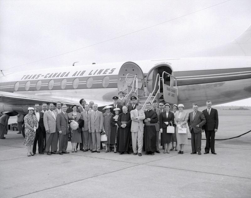Premier appareil Viscount venu à Val-d'Or 1958