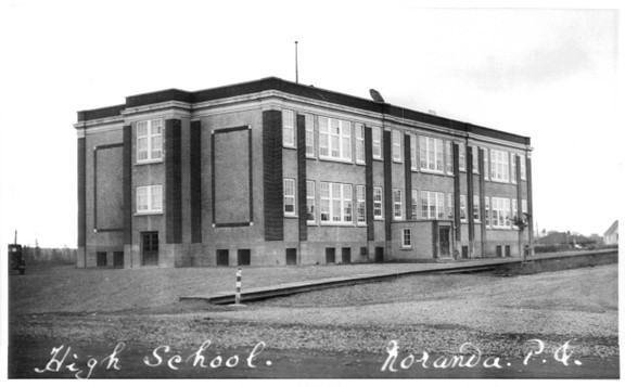 Noranda High School construction 1928-1935